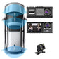 Front and Rear Inside 3 Channel Car Dash Cam with 32GB Card
