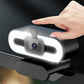 4K Webcam for PC with Light Computer Camera with Built-in Microphone Plug & Play USB Webcam