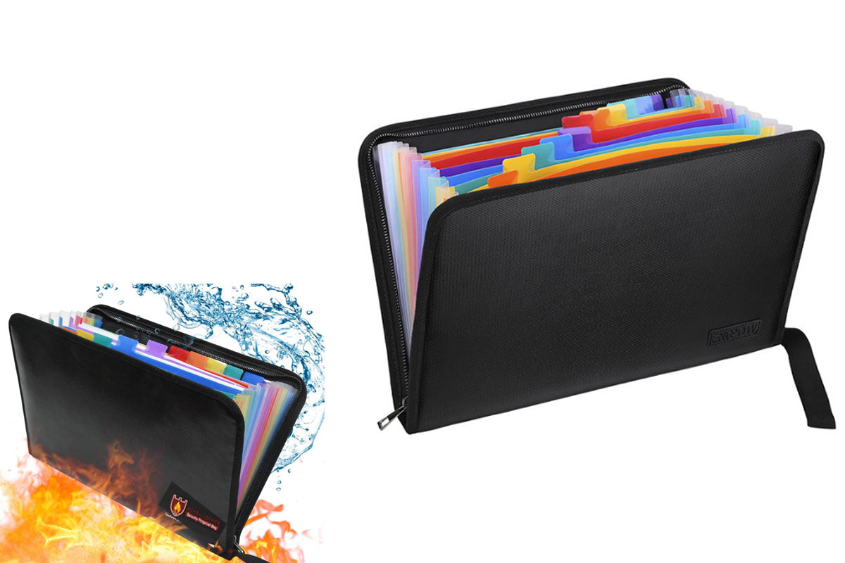 Fireproof Document Bag Fire Water Resistant File Folder Safe Document Holder