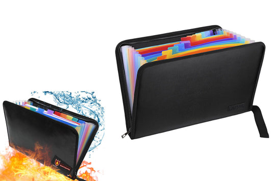 Fireproof Document Bag Fire Water Resistant File Folder Safe Document Holder
