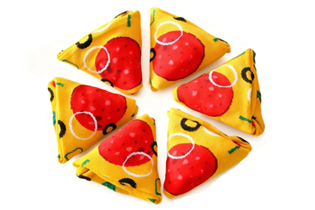 4-Pairs Novelty Pizza Socks Unisex Present Socks