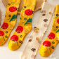 4-Pairs Novelty Pizza Socks Unisex Present Socks