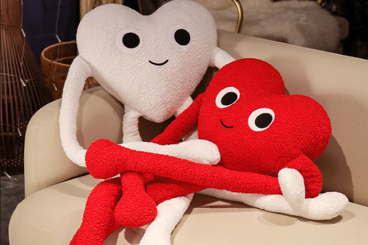 Long Legs Stuffed Heart Plush Toy