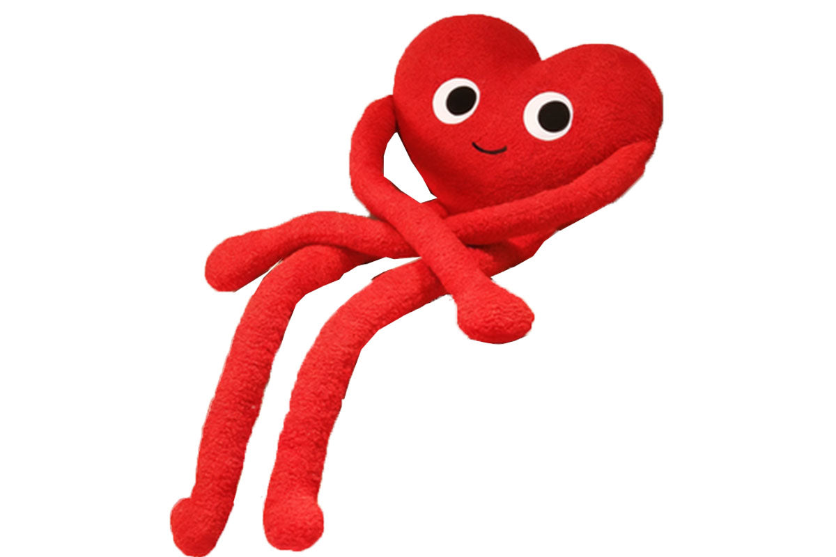Long Legs Stuffed Heart Plush Toy