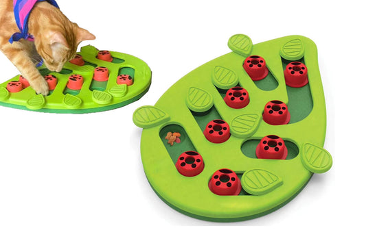 Interactive Cat Puzzle Feeder Treat Dispenser