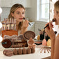 67 Pcs Brown Beauty Makeup Tool Set with Storage Bag