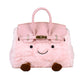 Cartoon Trending Face Birkin-Inspired Plush Handbag