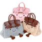Cartoon Trending Face Birkin-Inspired Plush Handbag