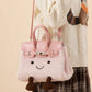 Cartoon Trending Face Birkin-Inspired Plush Handbag