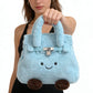 3 In 1 Cute Face Birkin-Inspired Plush Backpack