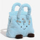 3 In 1 Cute Face Birkin-Inspired Plush Backpack