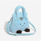 3 In 1 Cute Face Birkin-Inspired Plush Backpack