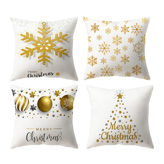 4Pcs Christmas Print Pillowcase For Home Decor-Style 2