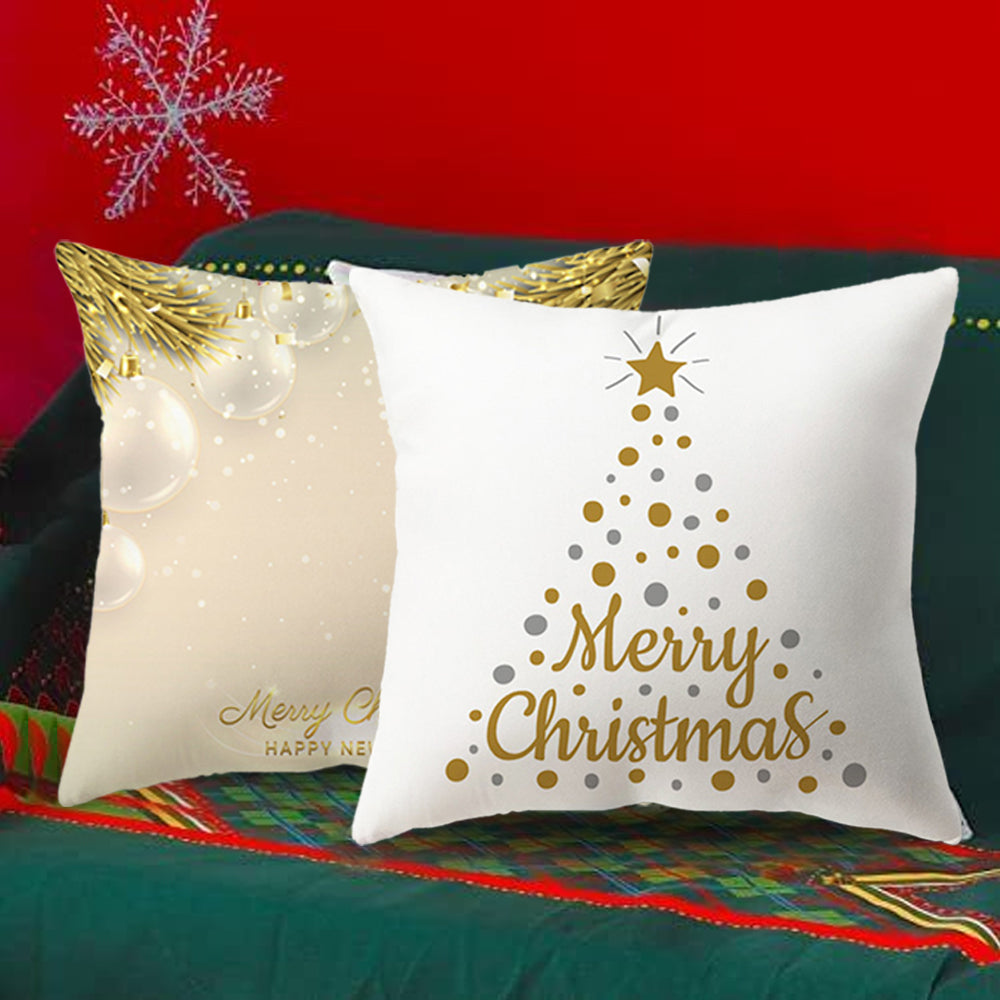 4Pcs Christmas Print Pillowcase For Home Decor-Style 2