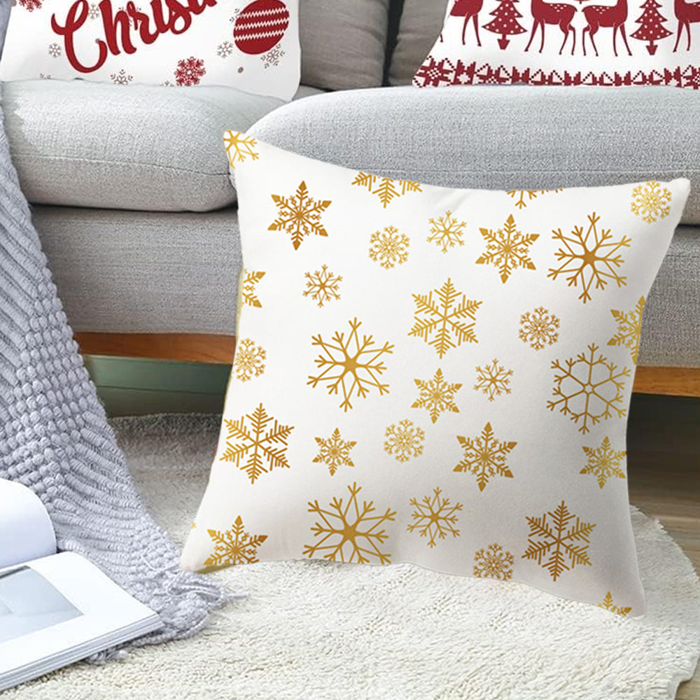 4Pcs Christmas Print Pillowcase For Home Decor-Style 2