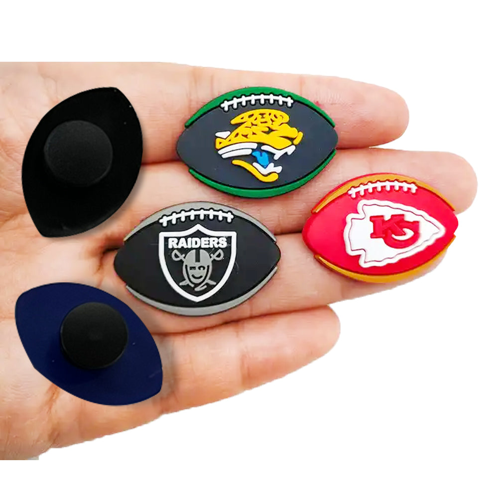 20Pcs Random Sent Rugby Team Logo Shoe Charms Decoration for DIY Croc Clog Sandals