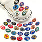 20Pcs Random Sent Rugby Team Logo Shoe Charms Decoration for DIY Croc Clog Sandals