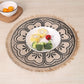 2Pcs Jute Woven Round Tableware Mat Table Mat for Dining Room Kitchen Table Decor