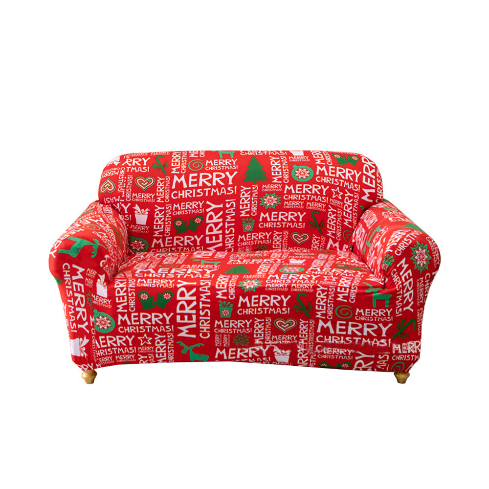 Christmas Theme Elastic Sofa Cover Couch Cover-Letters