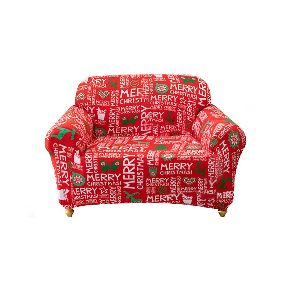 Christmas Theme Elastic Sofa Cover Couch Cover-Letters