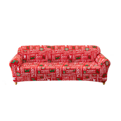 Christmas Theme Elastic Sofa Cover Couch Cover-Letters