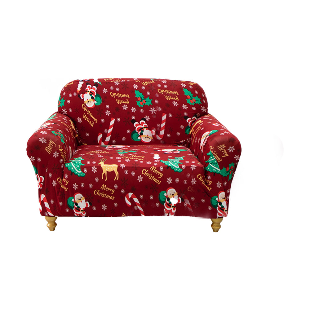 Christmas Theme Elastic Sofa Cover Couch Cover-Santa Calus