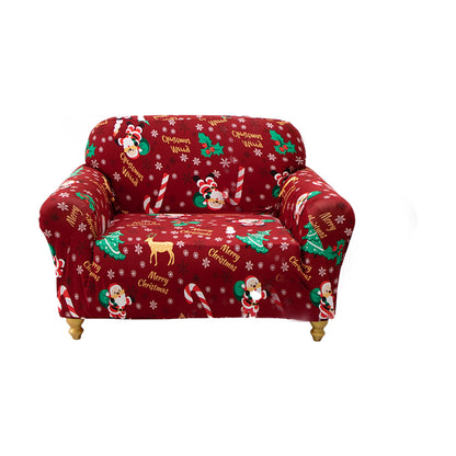 Christmas Theme Elastic Sofa Cover Couch Cover-Santa Calus