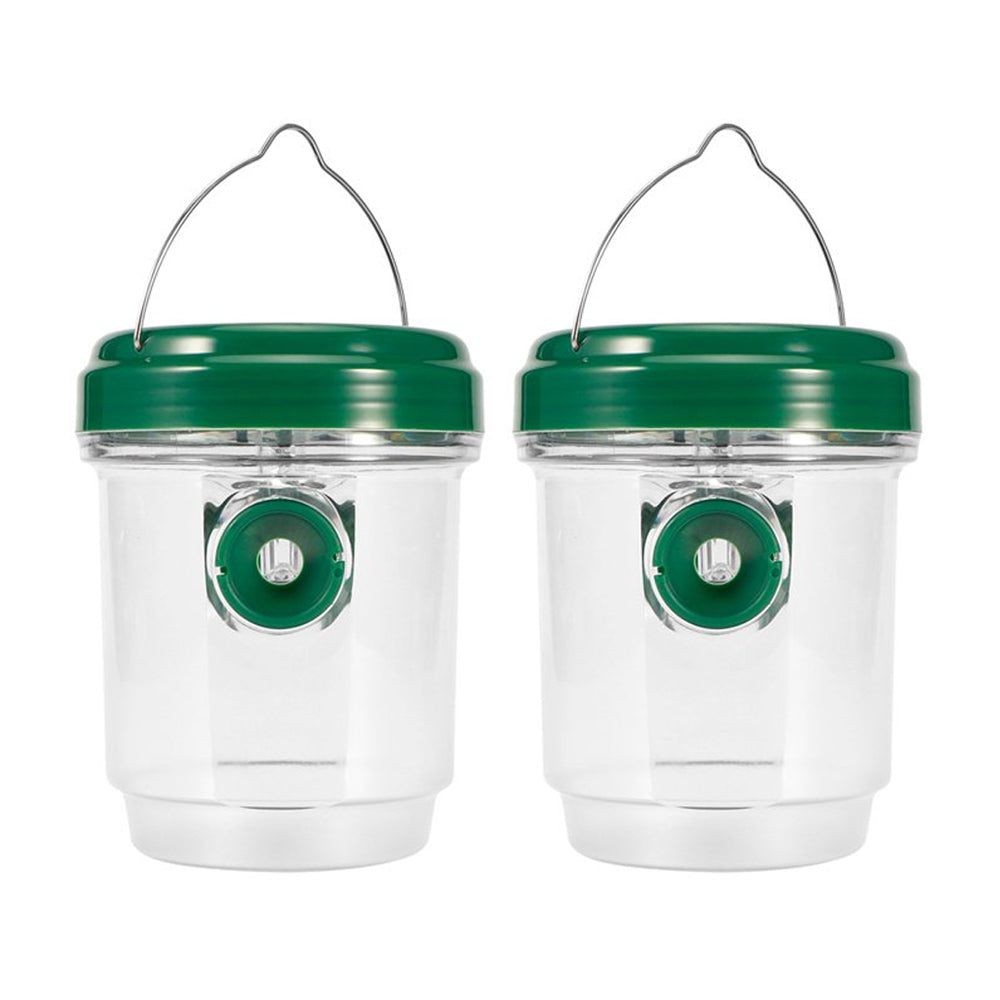 2pcs Solar Wasp Trap with Light Outdoor Hanging for Hunting Wasps Bees Insects
