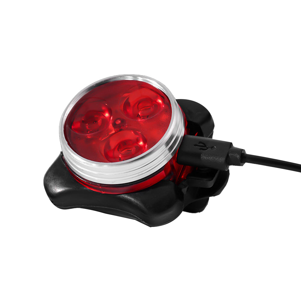 2Pcs USB Rechargeable Front and Rear 4 Light Mode Options LED Bike Lights Set
