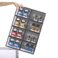 4PCs Clear Plastic Stackable Shoe Storage Boxes with Adsorbable Iron Door