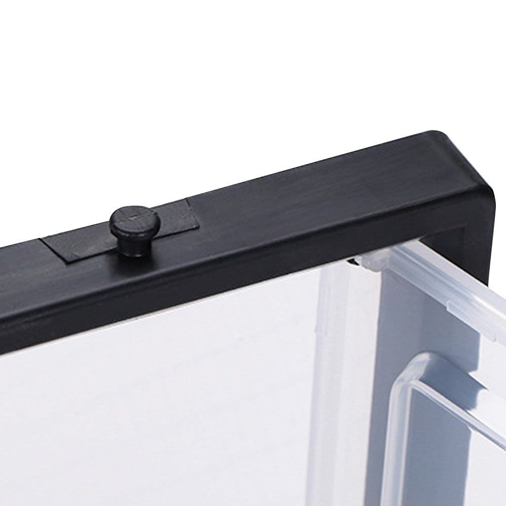 4PCs Clear Plastic Stackable Shoe Storage Boxes with Adsorbable Iron Door