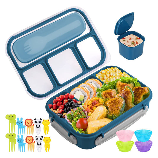 4 Compartments Bento Lunch Box Food Storage Containers Microwave Security Bento Boxes
