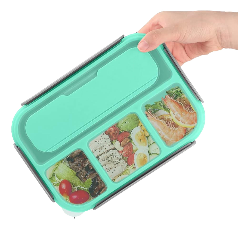 4 Compartments Bento Lunch Box Food Storage Containers Microwave Security Bento Boxes