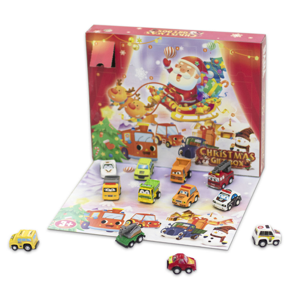 Christmas Advent Calendar Toys with Cars Set for Kids