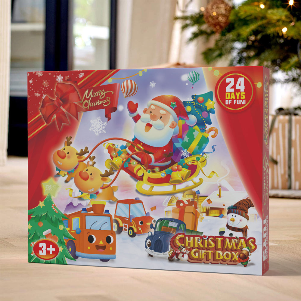 Christmas Advent Calendar Toys with Cars Set for Kids