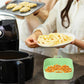 Reusable Round Air Fryer Silicone Liners with Mini Silicone Gloves and 3Pcs Silicone Baking Tools