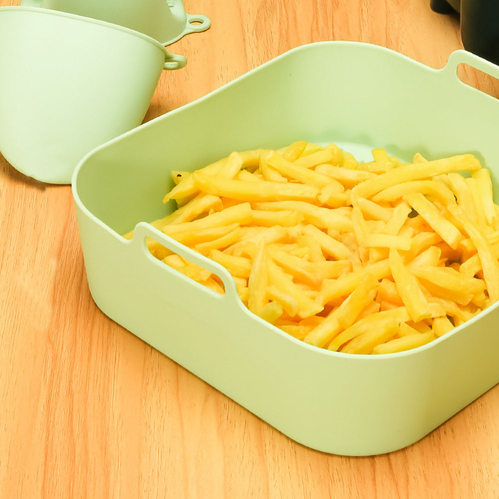 Reusable Round Air Fryer Silicone Liners with Mini Silicone Gloves and 3Pcs Silicone Baking Tools