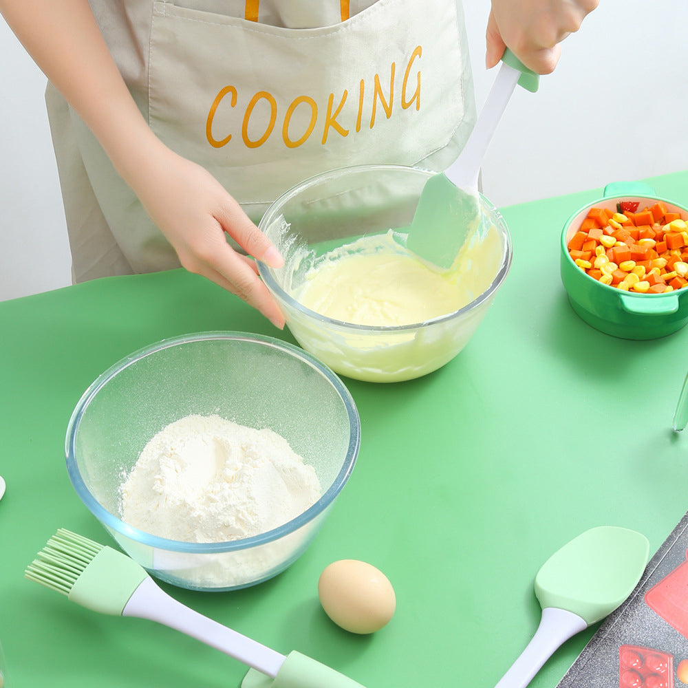 Reusable Round Air Fryer Silicone Liners with Mini Silicone Gloves and 3Pcs Silicone Baking Tools