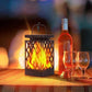 Flickering Flame Diamond Cutout Pattern Decorative Solar Outdoor Lights