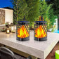 Flickering Flame Diamond Cutout Pattern Decorative Solar Outdoor Lights