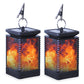 Flickering Flame Diamond Cutout Pattern Decorative Solar Outdoor Lights