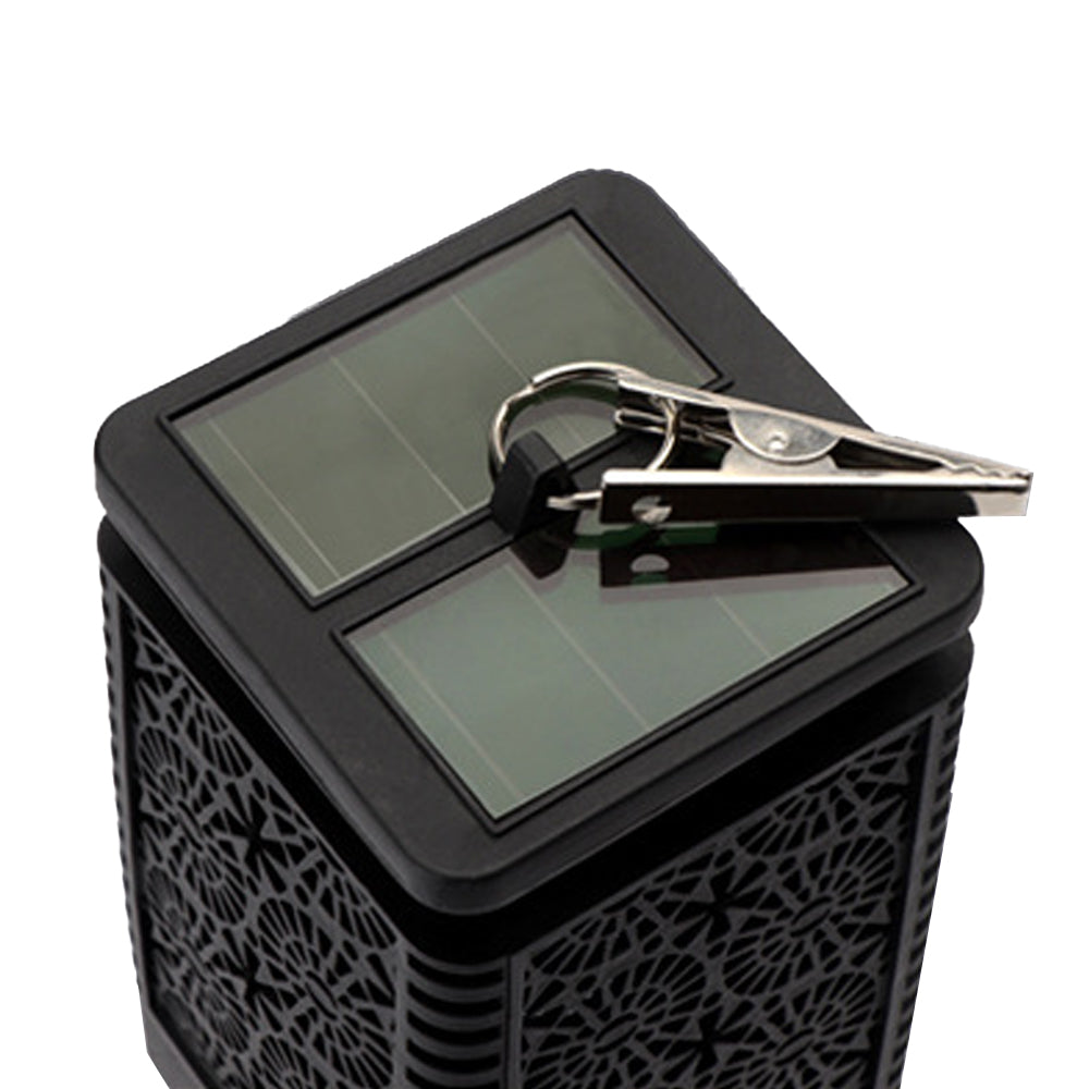 Flickering Flame Diamond Cutout Pattern Decorative Solar Outdoor Lights