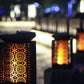 Flickering Flame Diamond Cutout Pattern Decorative Solar Outdoor Lights