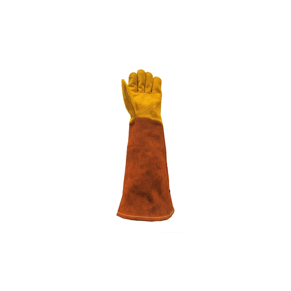 Long Cowhide Gardening Gloves Heavy Duty Thorn Proof Puncture Resistant