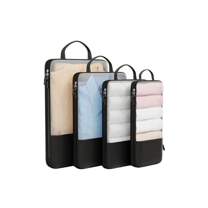 4Pcs Zipper Compression Storage Packing Bags Travel Luggage Organizers