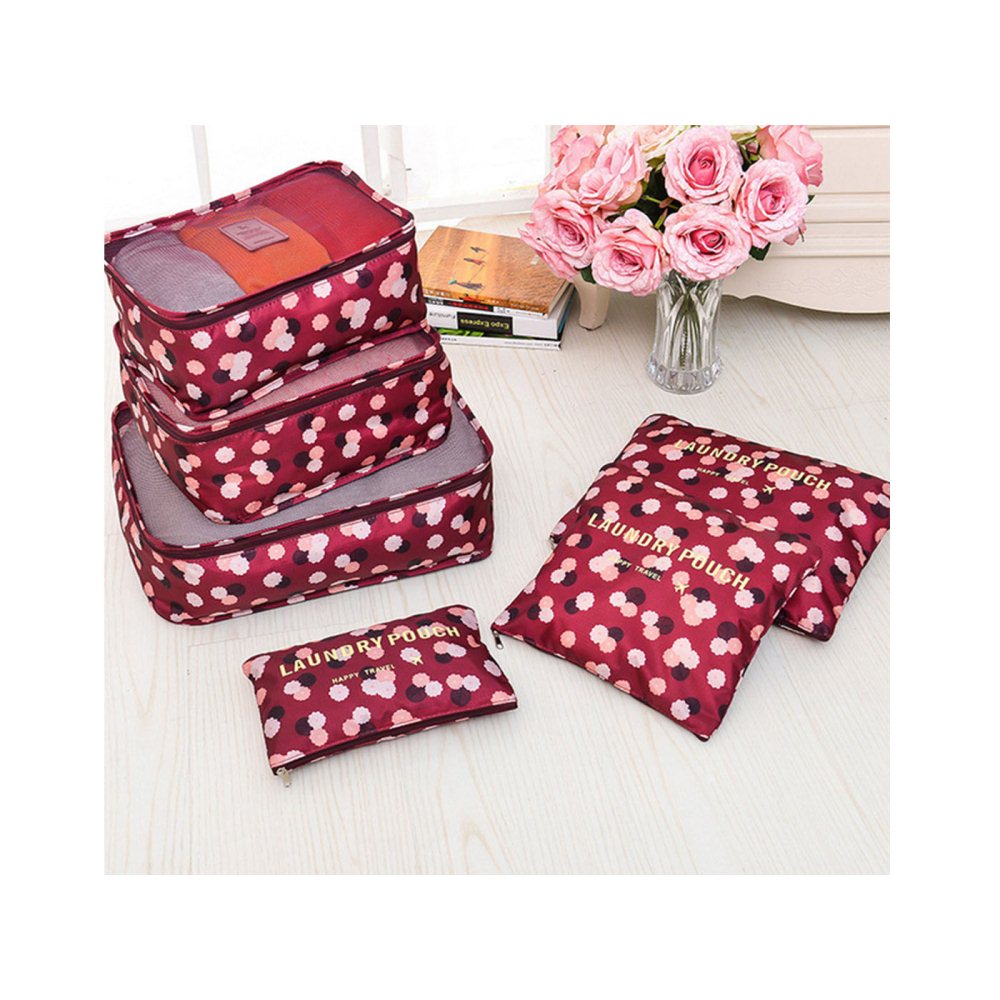 6Pcs Travel Storage Bag Set for Clothes Tidy Organizer for Suitcase