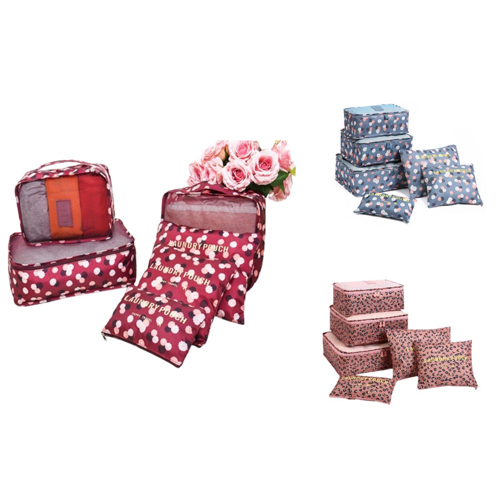 6Pcs Travel Storage Bag Set for Clothes Tidy Organizer for Suitcase