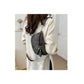 Stylish Hobo Solid Color PU Leather Satchel Wide Strap Chest Bag