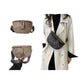 Stylish Hobo Solid Color PU Leather Satchel Wide Strap Chest Bag