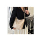 PU Leather High-Capacity Shoulder Sling Bag with Simple Adjustable Wide Strap